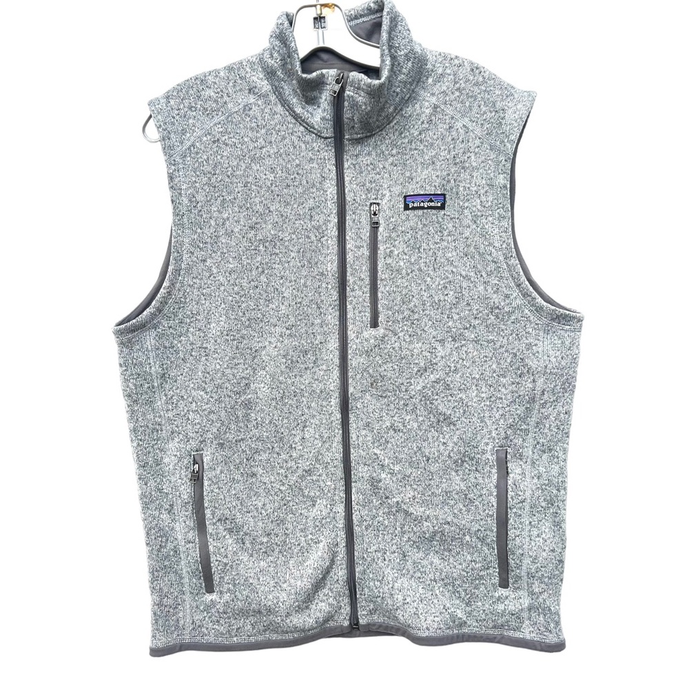 Patagonia men’s gray better sweater full zip best large L